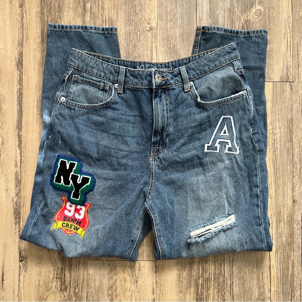 NOBO Noboundaries Embroidered High Rise Mom Jeans